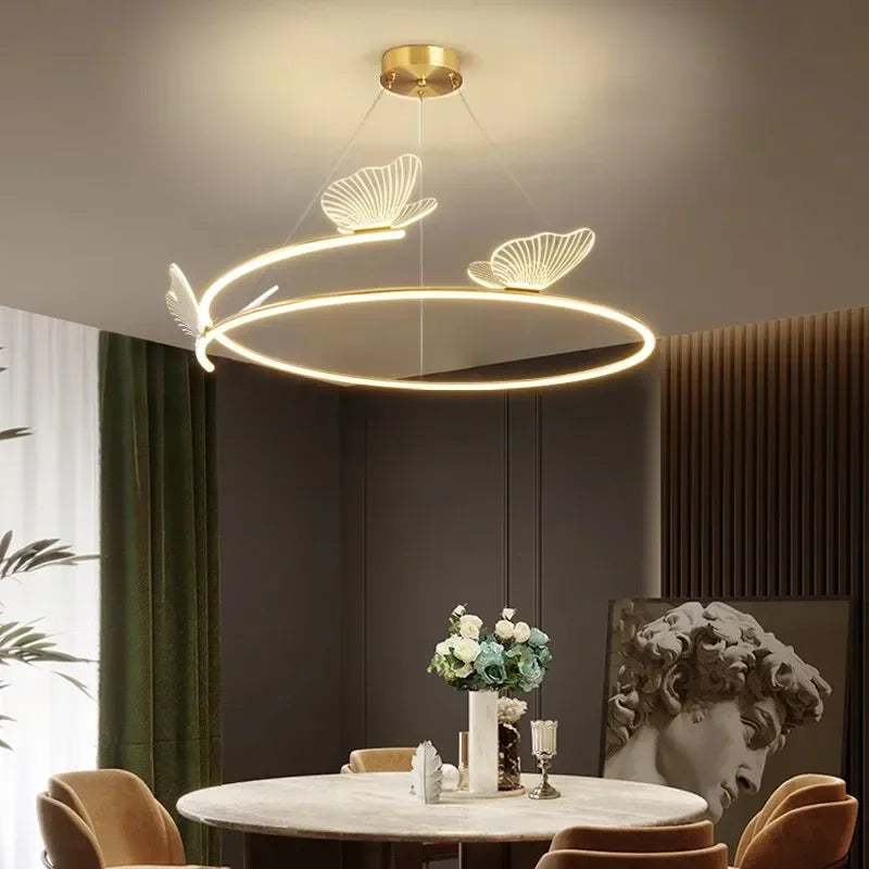 lustre papillon moderne design créatif pour décoration intérieure - vue 4 sur 9