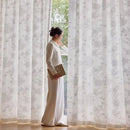 Voilage tulle motif papillons pour chambre fille salon