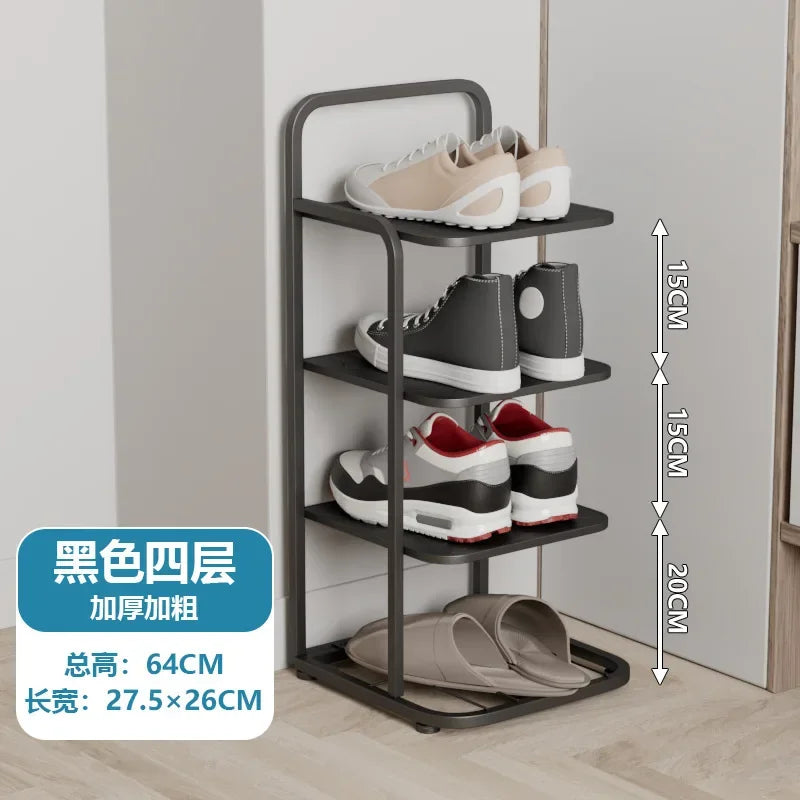 étagère à chaussures moderne en métal pour un rangement vertical élégant - vue 12 sur 12
