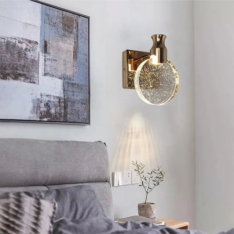 Applique murale LED nordique moderne en cristal - vue 5 sur 7