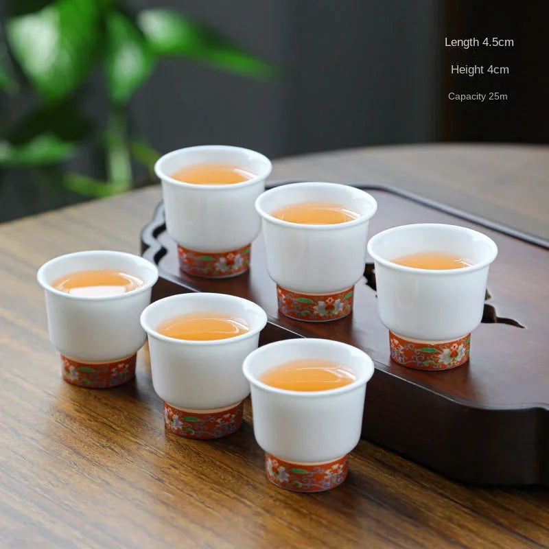 Service the kung fu porcelaine jade 6 tasses