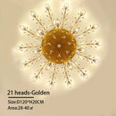SANDYHA moderne nordique lustres de plafond lumière LED cristal salon salle à manger chambre luxe branche Lampara Techo Para Sala
