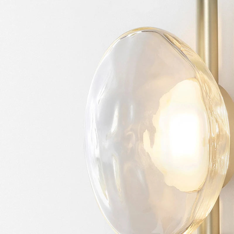 applique murale nordique en verre transparent avec lampe en métal - vue 7 sur 18