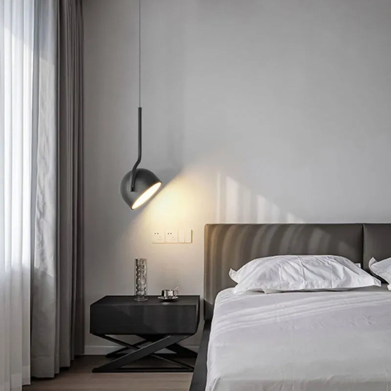 lampe suspendue led minimaliste en fer nordique
