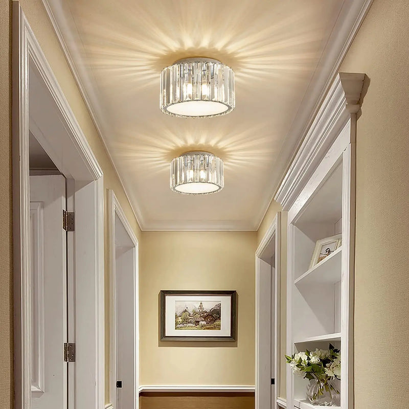lustre en cristal led rond de luxe pour éclairage intérieur