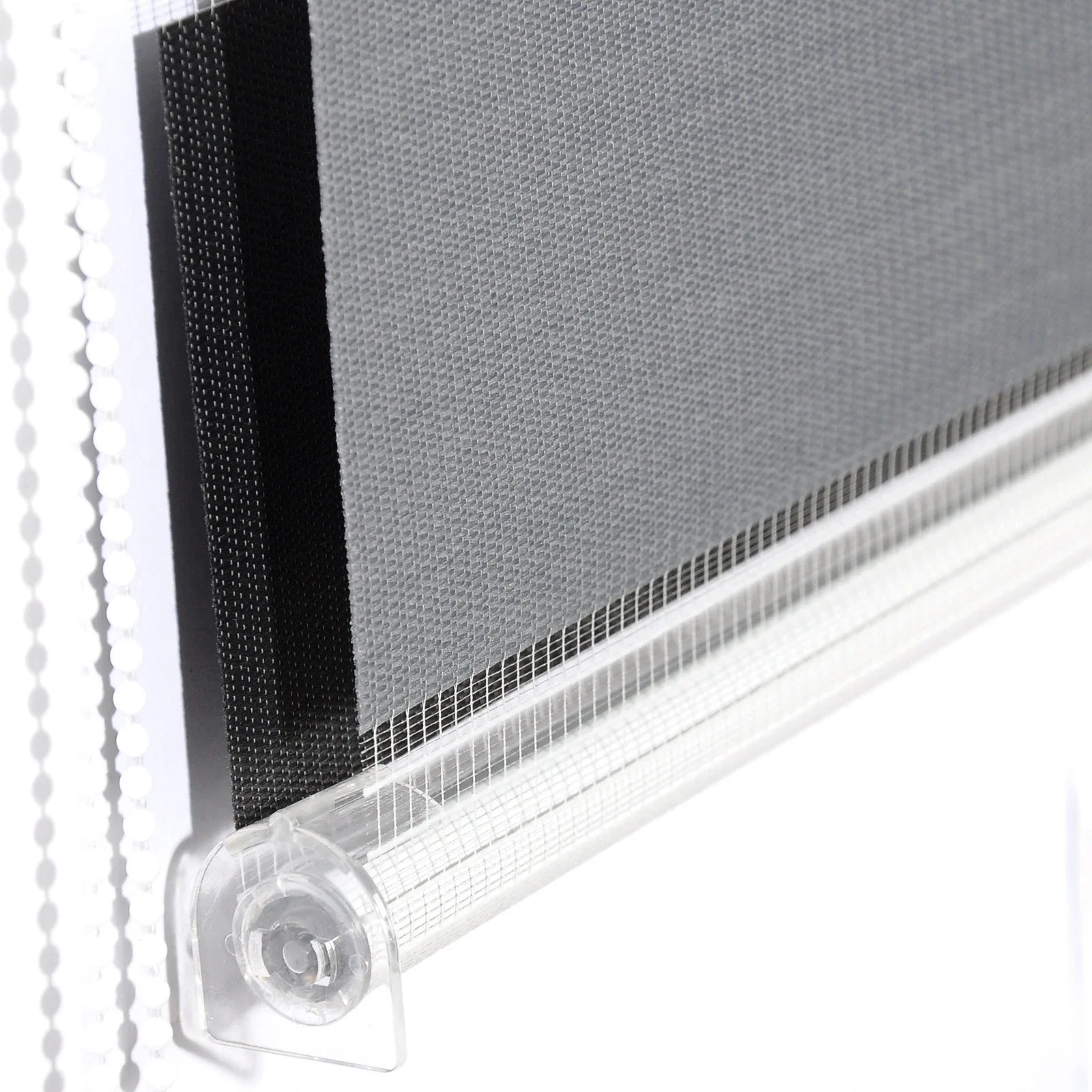 Store enrouleur double persienne tissu pour chambre salon - vue 6 sur 7