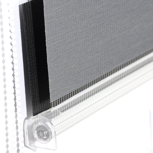 Store enrouleur double persienne tissu pour chambre salon