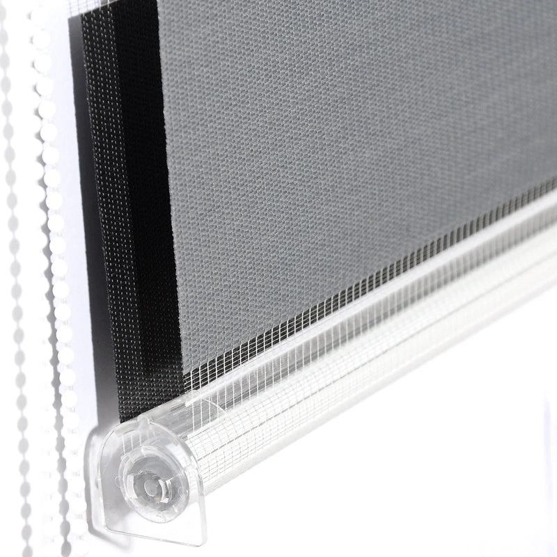 Store enrouleur double persienne tissu pour chambre salon