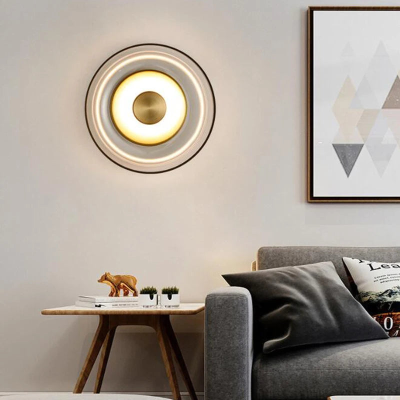 Applique murale intérieure nordique moderne en verre Led bol éclairage salon chevet applique murale couloir escaliers allée balcon décor lampes - vue 3 sur 9