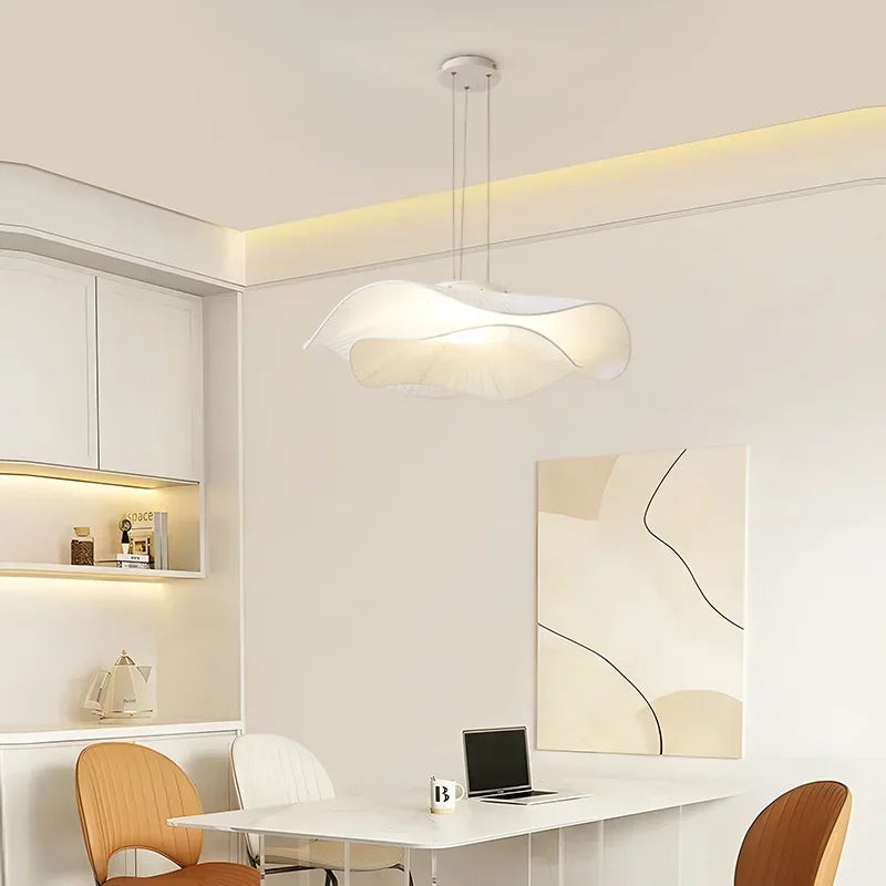 lustre en tissu à led pour un intérieur moderne et minimaliste - vue 5 sur 9