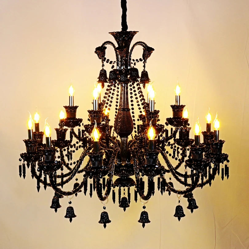 lustre en cristal à 44 bras pour hôtel et centre commercial - vue 6 sur 12
