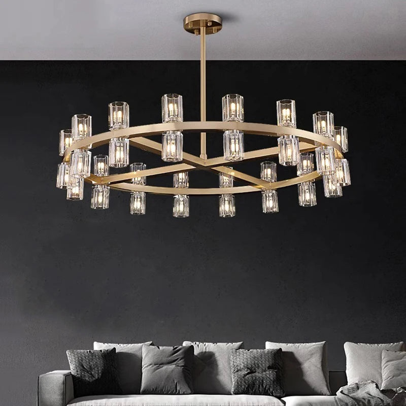 home decorationPendant lights, luxury crystal living room chandelier, dining room Pendant lamp, ceiling light, indoor lighting - vue 2 sur 9