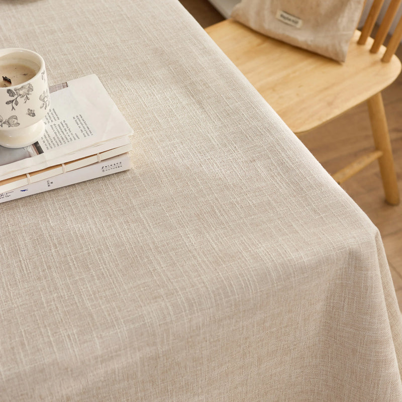 Nappe style japonais unie polyester lavable table