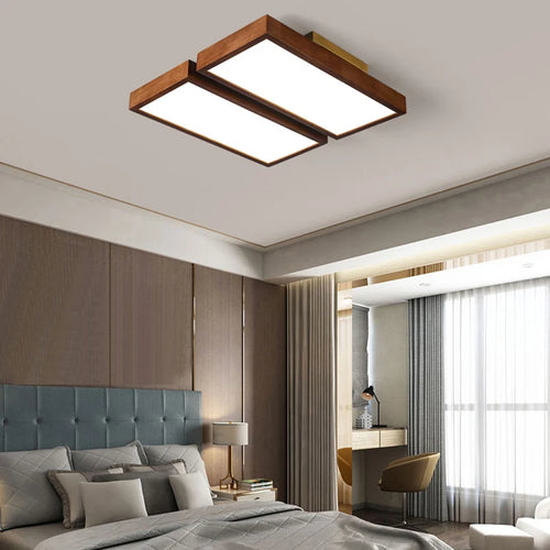 lustre à led moderne pour intérieur design en bois