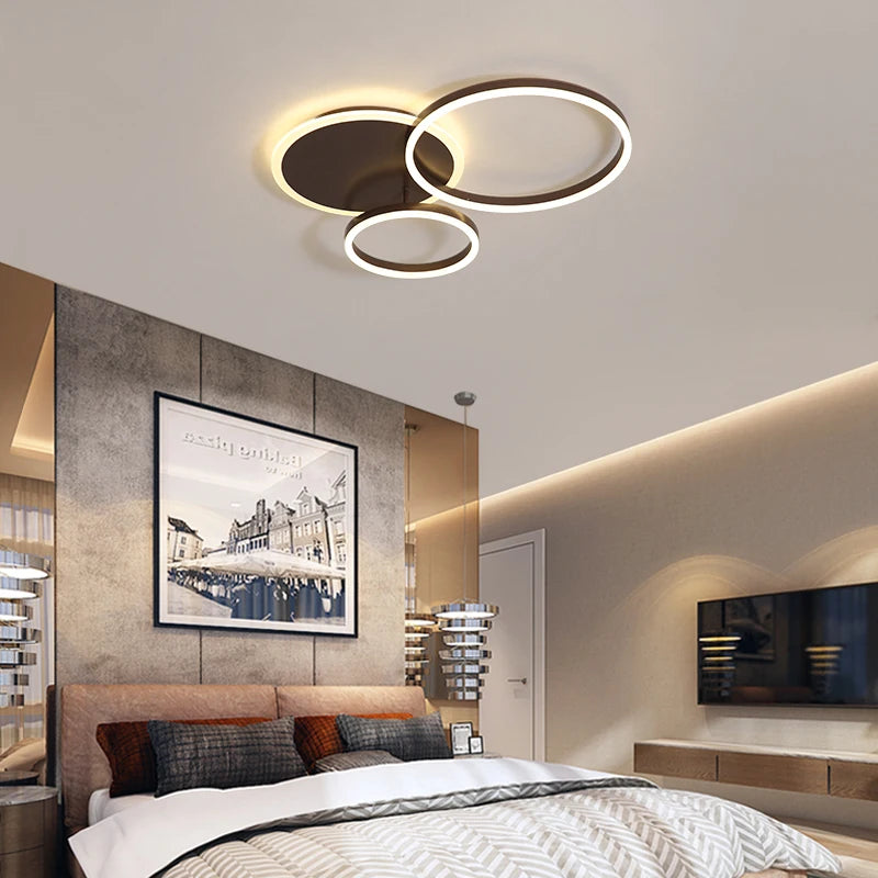 lustre led moderne minimaliste à intensité variable pour éclairage intérieur - vue 5 sur 25
