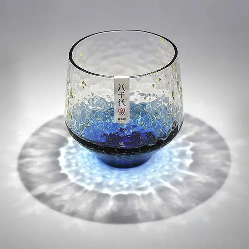 verre japonais motif ciel étoilé pour thé whisky