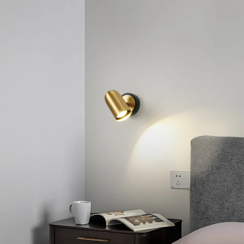 applique murale nordique rotative avec interrupteur créatif - vue 4 sur 12