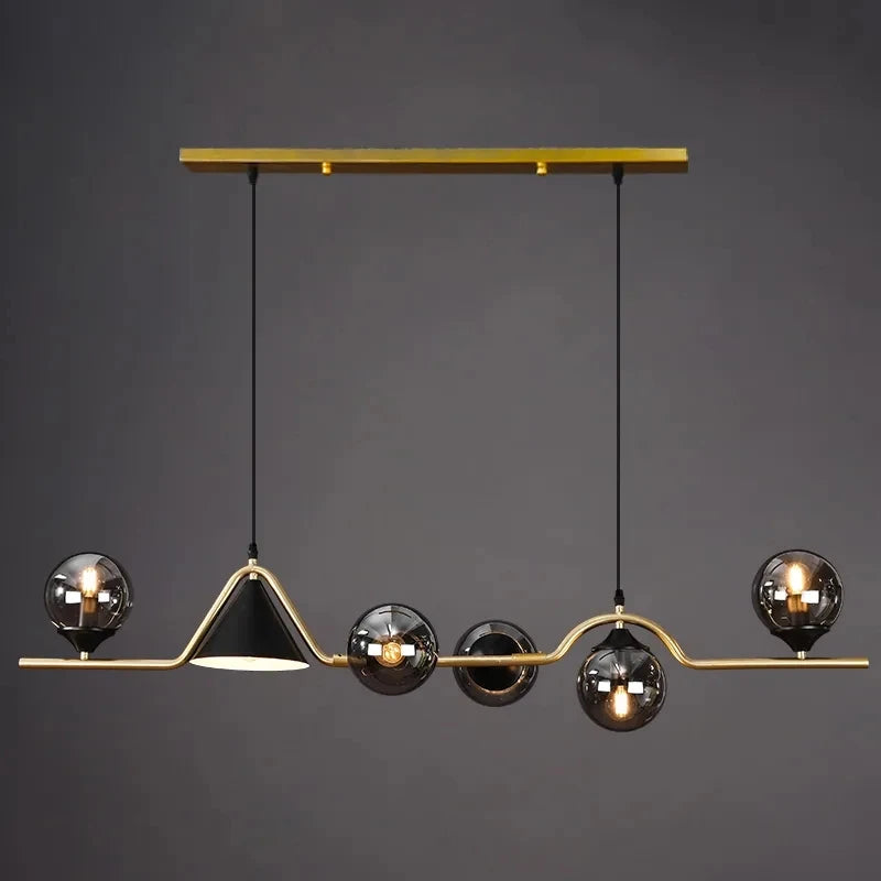 lustre moderne en verre LED pour intérieur décoratif - vue 3 sur 10