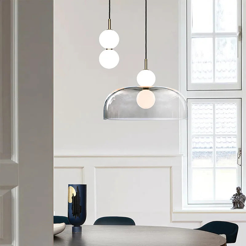 suspension en verre nordique pour décoration intérieure moderne - vue 3 sur 15