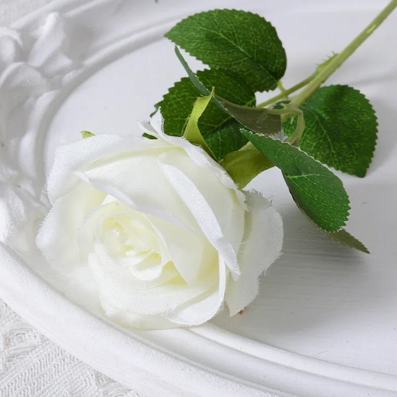 rose artificielle en soie pour décoration de mariage et événements - vue 12 sur 28