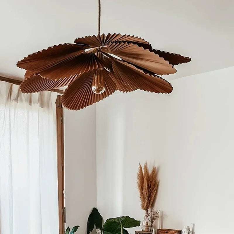 suspension wabi sabi japonaise luminaire décoratif artistique fleur - vue 6 sur 9