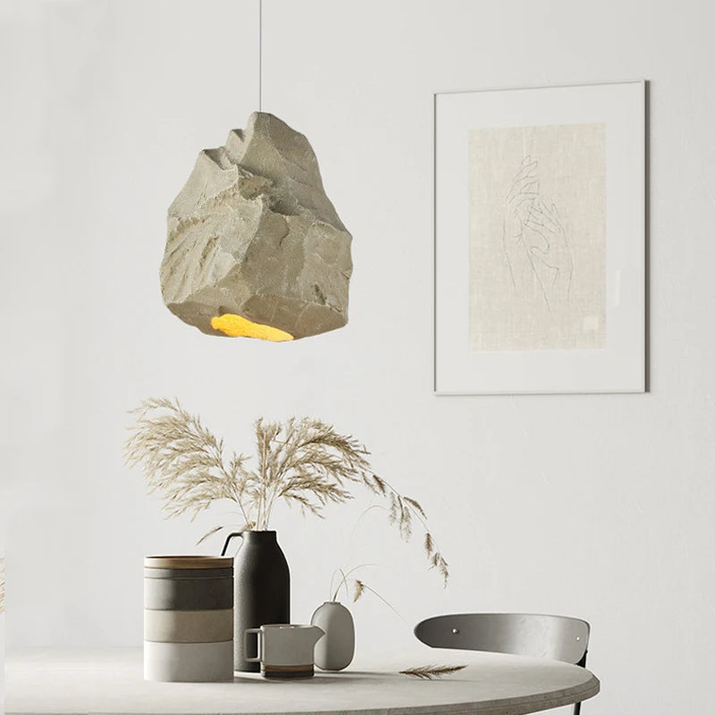 Suspension Design créatif européen Imitation pierre kaki modèle chambre japonaise Wabi Sabi maison chambre