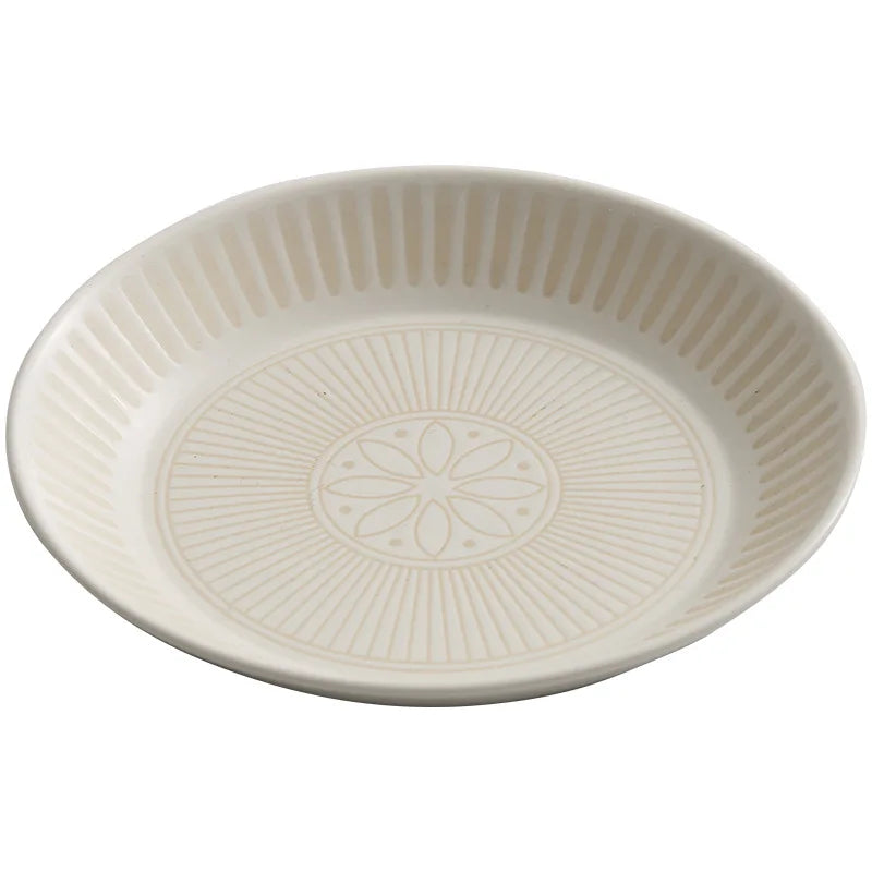 Assiette ceramique japonaise retro relief style artistique - vue 6 sur 7