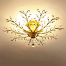 Vintage bougie suspension nordique LED lustre en cristal pour salon chambre cuisine Villa hôtel Hall luminaire