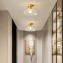 Lampe décoration plafonnier verre cuivre LED