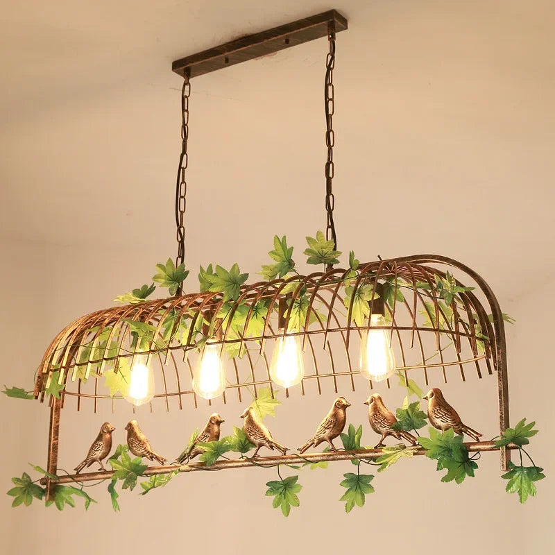 lustre industriel rétro pour plantes en pot créatif - vue 2 sur 14