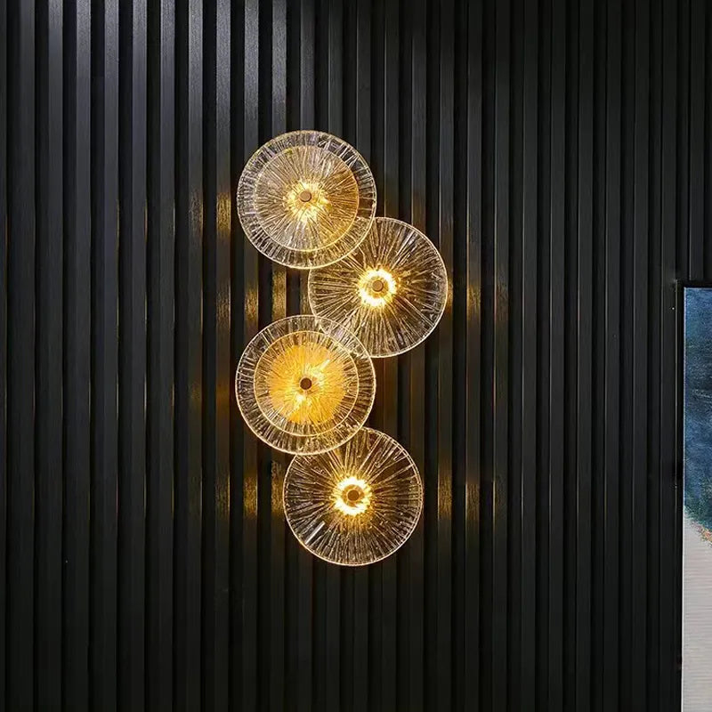 lampe led ronde en verre au design nordique moderne - vue 2 sur 8