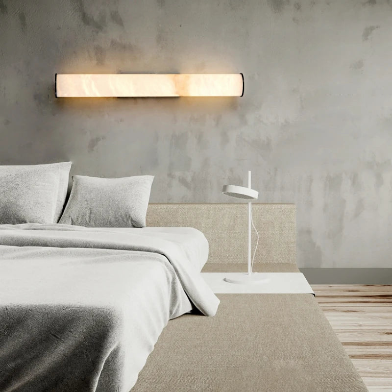 applique murale en marbre naturel avec éclairage led en cuivre - vue 5 sur 9