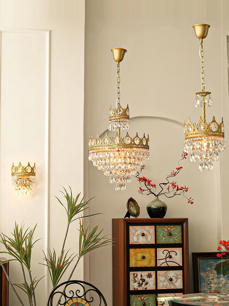 lustre en cristal k9 dimmable pour éclairage moderne - vue 4 sur 16