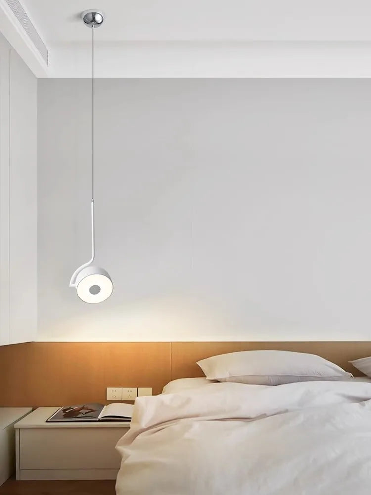 lustre minimaliste moderne à tête unique lampe led rotative