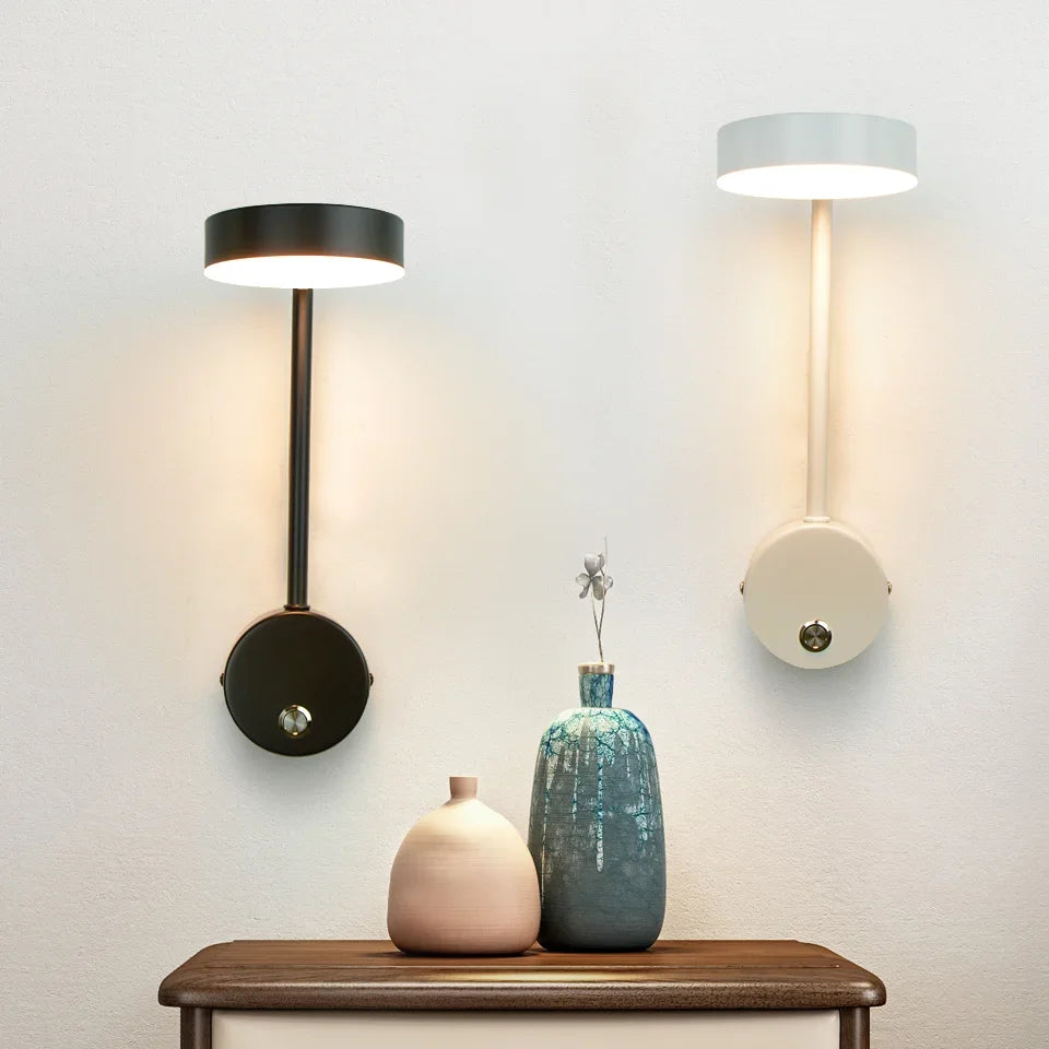 applique murale led moderne éclairage rotatif pour intérieur décoratif - vue 5 sur 18