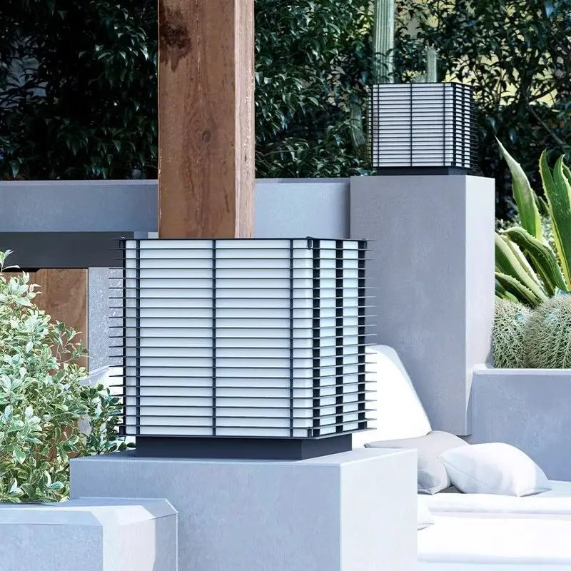 lampe de pelouse solaire moderne pour éclairage extérieur - vue 7 sur 12