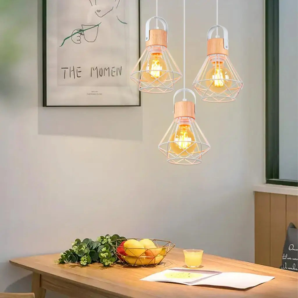 lampes suspendues nordiques en bois pour restaurants bars hôtels cafés - vue 5 sur 14