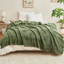 plaid sherpa jacquard doux motif plaid salon chambre
