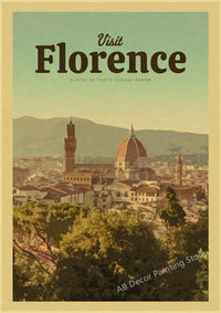affiche rétro de voyage pour passionnés de tourisme