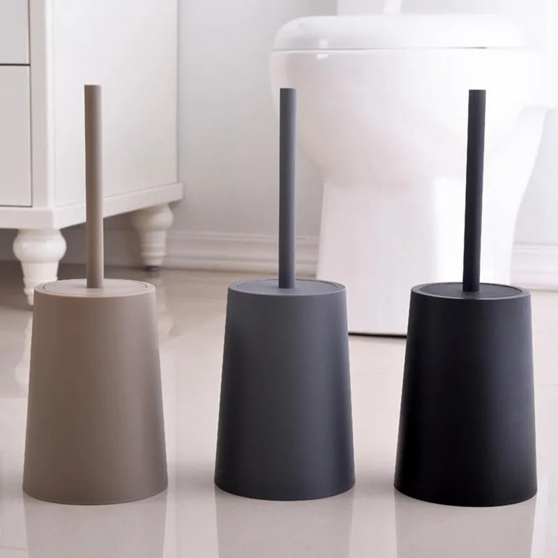brosse de toilette moderne avec couvercle design élégant accessoires de nettoyage