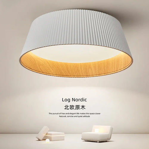 Nordique minimaliste Led chambre plafonniers Art bois Grain métal Mater chambre cuisine salle à manger décor Ins lampe à main luminaires