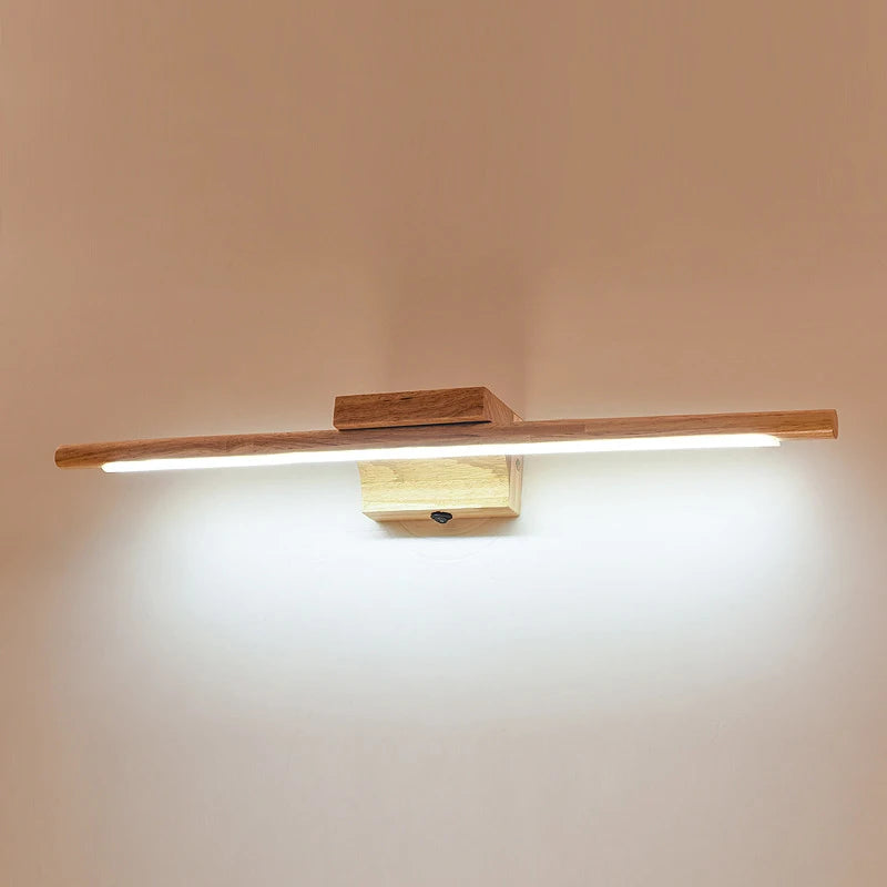 Applique murale led en bois massif avec interrupteur moderne - vue 2 sur 7