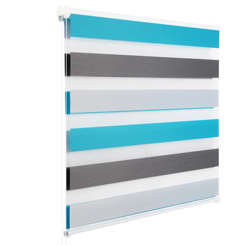 Store enrouleur jour nuit zebra pour fenêtre salon