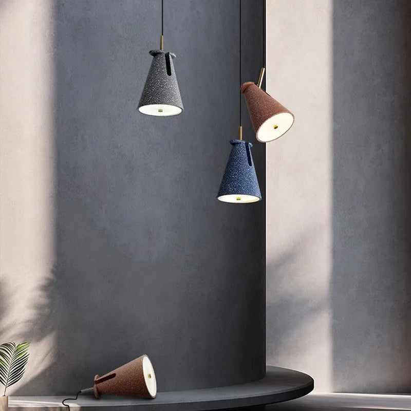 suspension nordique en terrazzo pour un éclairage moderne - vue 6 sur 12