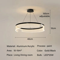 Lustre anneau LED au design moderne