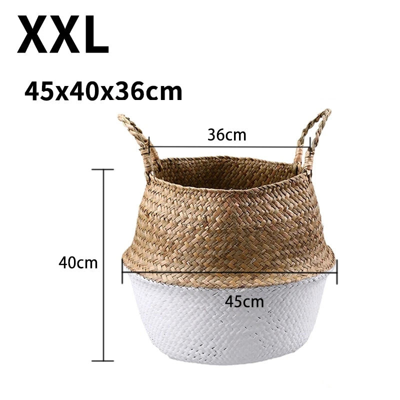 panier suspendu en osier pour rangement et décoration - vue 13 sur 13