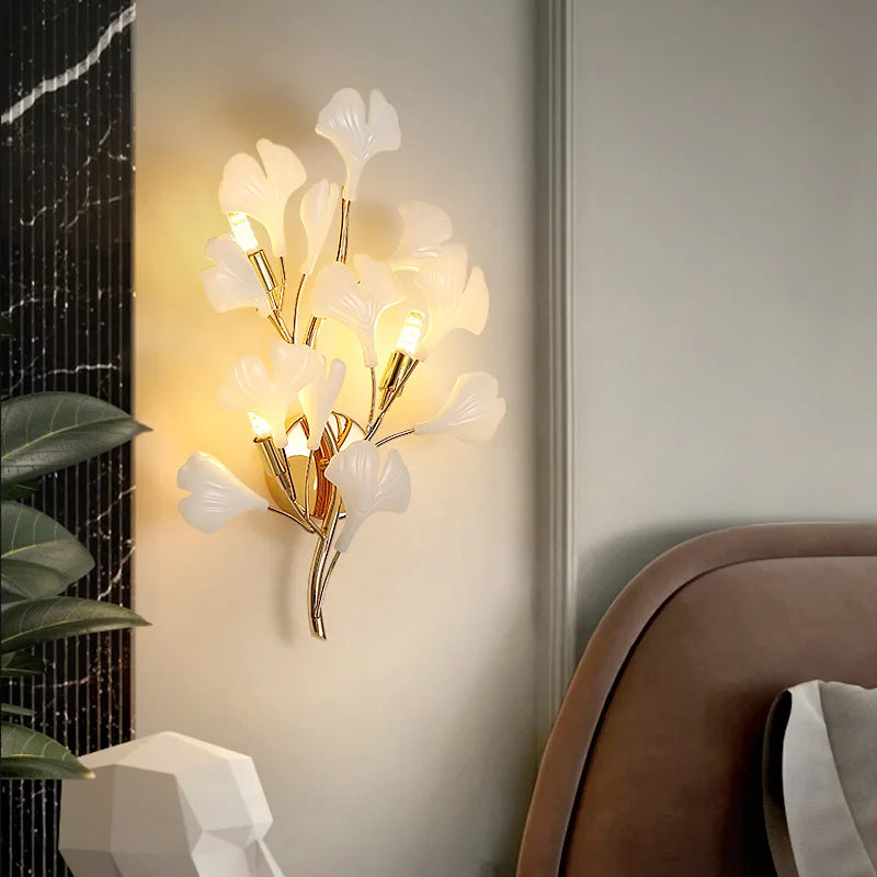 applique murale en céramique décorative à fleurs romantiques - vue 4 sur 8