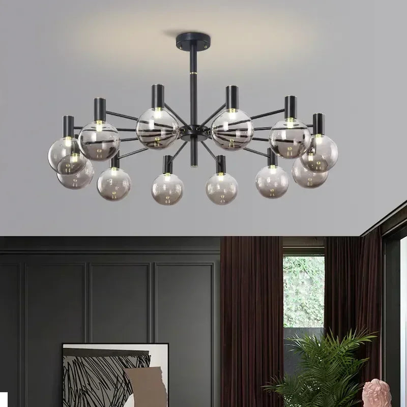 suspension minimaliste nordique en verre pour décoration moderne