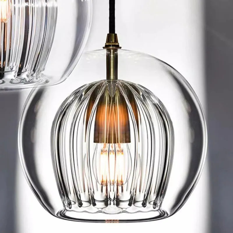 suspension en verre nordique à led pour décoration intérieure