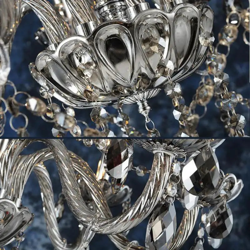 lustre en cristal pour éclairage moderne et élégant - vue 8 sur 15
